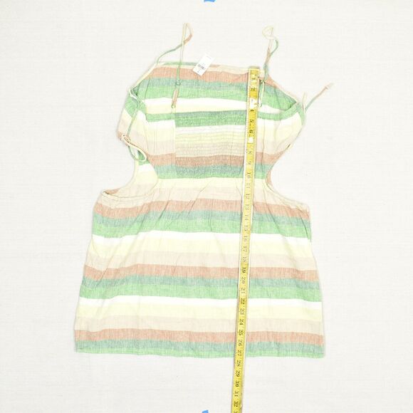 NEW Aerie Women Summer Shift Dress Striped Sleeveless Linen Multicolor Size XL - Picture 5 of 8